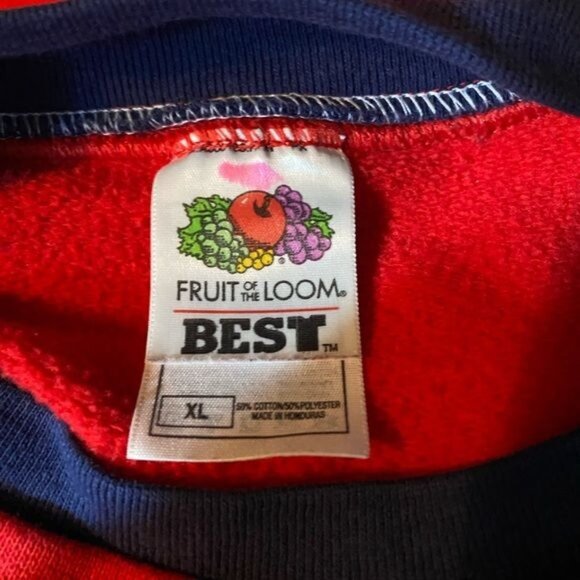 Vintage 1990s Fruit of the Loom Snowman Sweatshirt Size XL Christmas Holiday - Picture 5 of 7